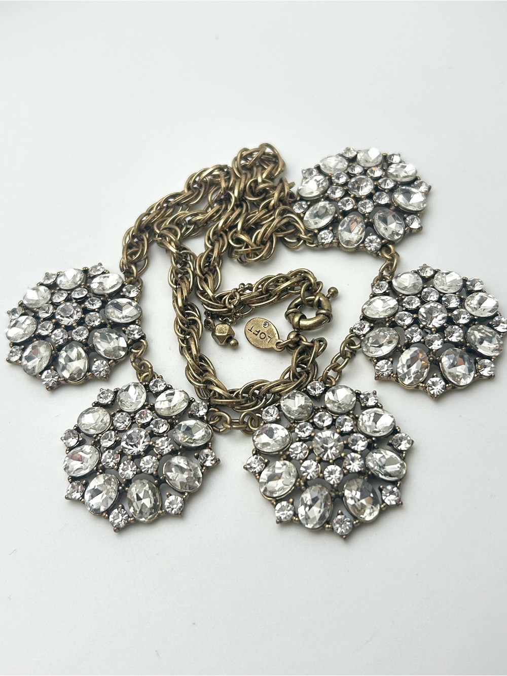 LOFT Jeweled Medallions Necklace